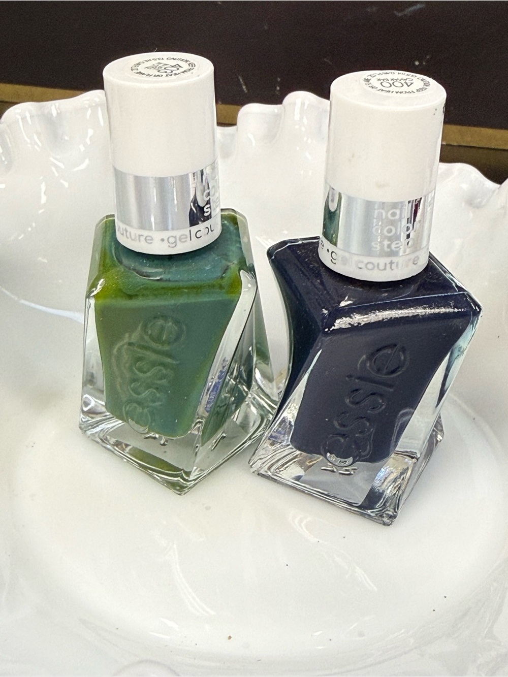 Essie Gel Couture Longwear Nail Polish Duo - Sage Green & Deep Navy Blue